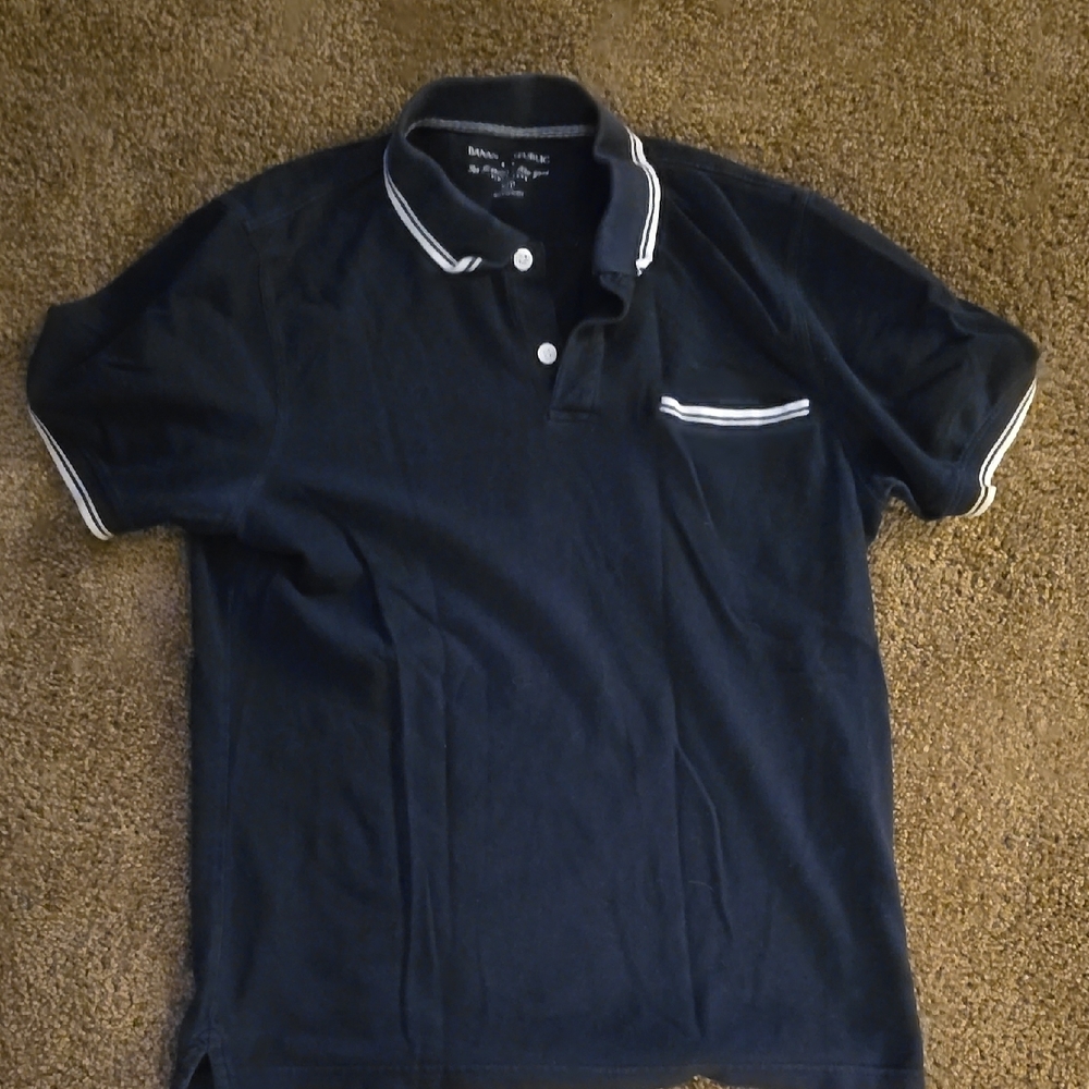 Banana Republic Navy Polo with White Trim